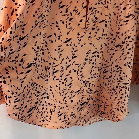 Marc New York Andrew Marc sz small peach black blouse 3/4 sleeve doleman sleeve* - Picture 3 of 12